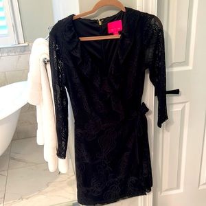 Lilly Pulitzer black mesh romper